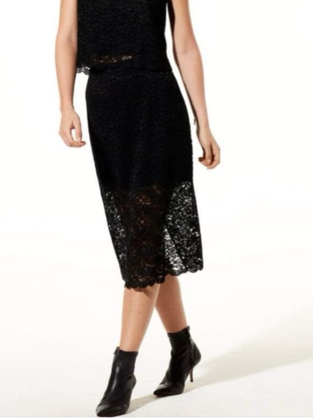 Babaton Wilbur Lace Midi Skirt